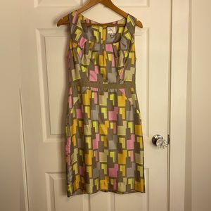 Milly of New York Italian silk mod mini dress. size 6 made in New York.